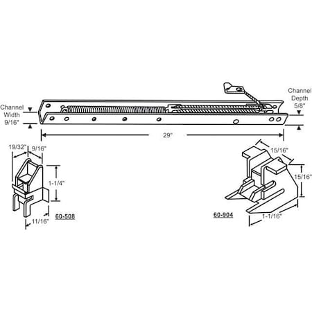 Strybuc 29in Window Channel Balance 60-284-40